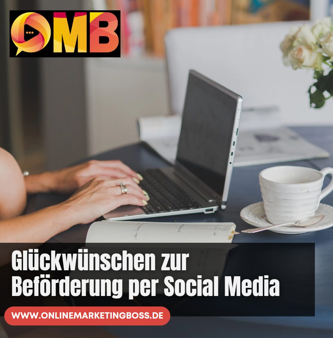 Glückwünschen zur Beförderung per Social Media