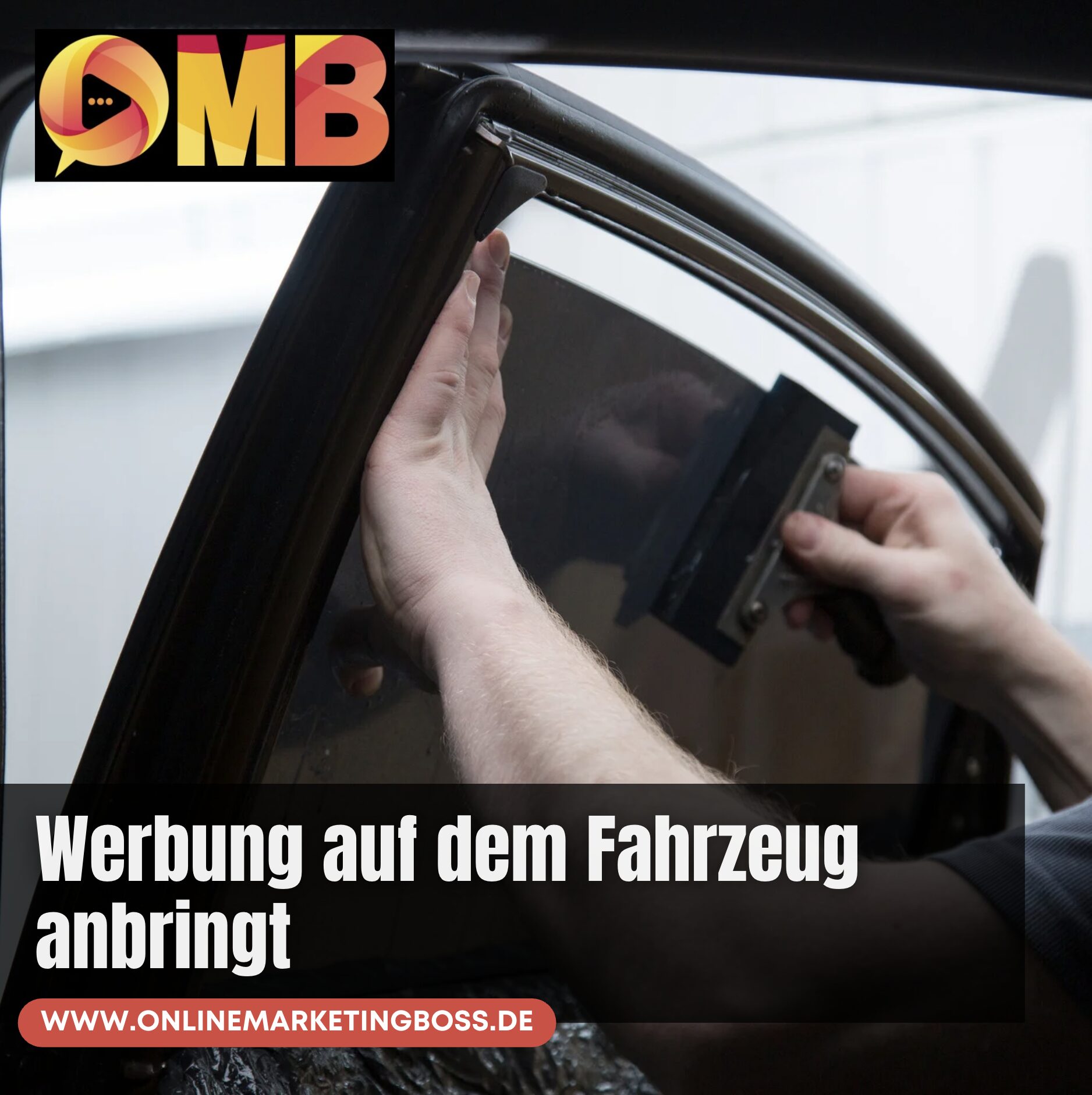 Werbung auf dem Fahrzeug anbringt